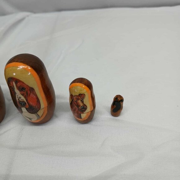 Vintage Wooden Dog Themed Nesting Dolls - Picture 9 of 12